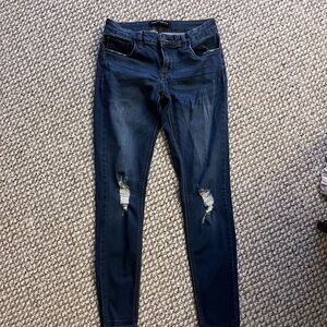 Prosperity Skinny Ripped Jeans in Dark Indigo